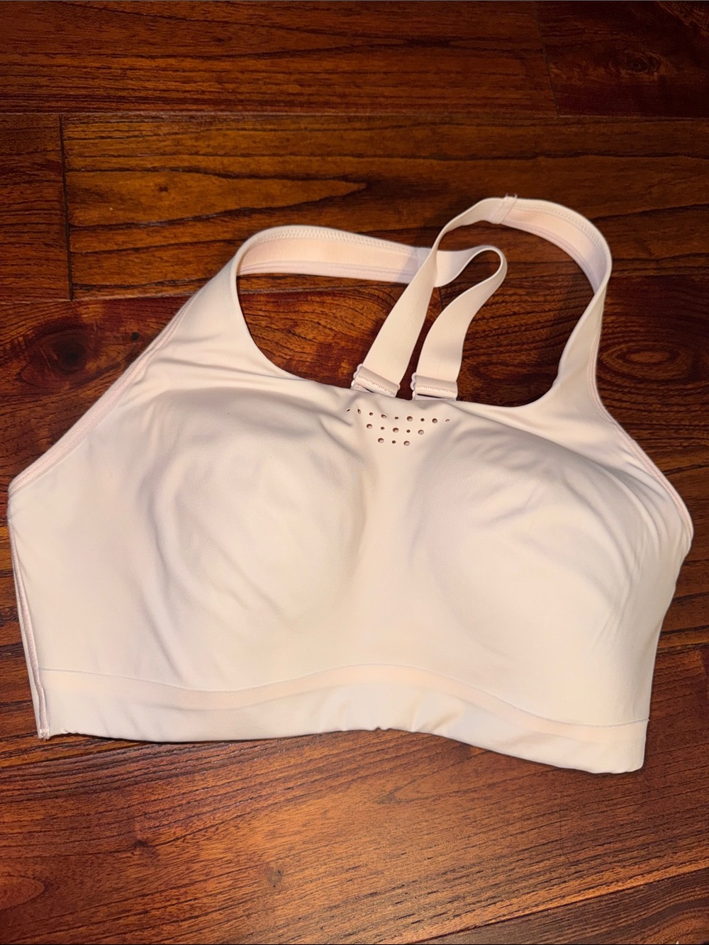 Athleta Phenomena Light Pink Padded High-Support Sports Bra with Racerback 34DD